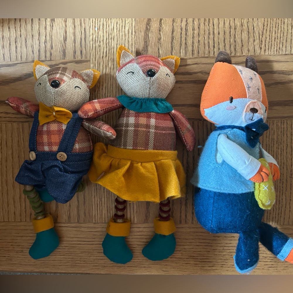 Fall Fox Plush Toy Set
